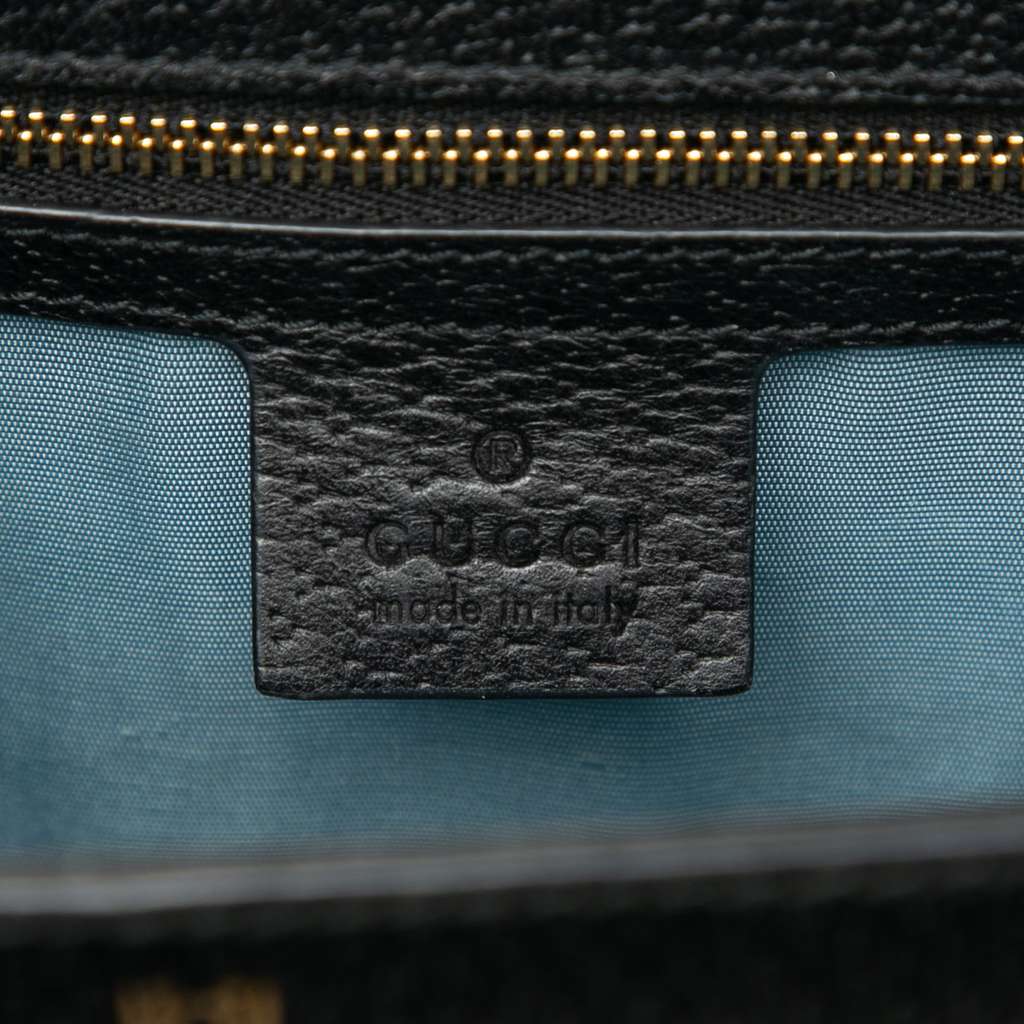 Gucci Small Leather Bee Star Sylvie Satchel - 5