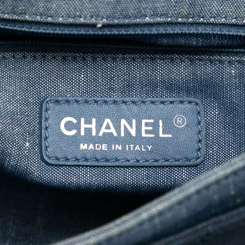 Chanel Medium Bicolor Quilted Denim Medallion Flap - 5