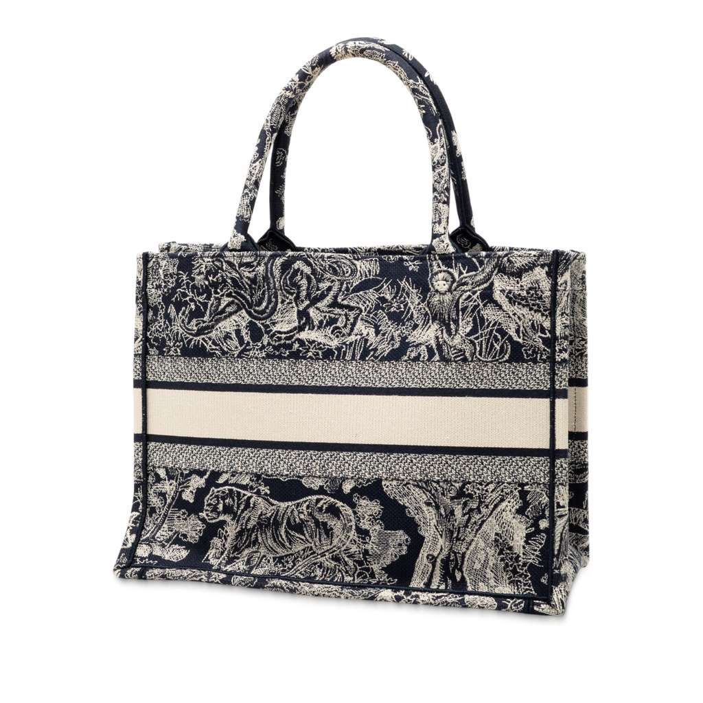 Dior Medium Canvas Embroidered Reverse Dioriviera Toile De Jouy Book Tote - 2