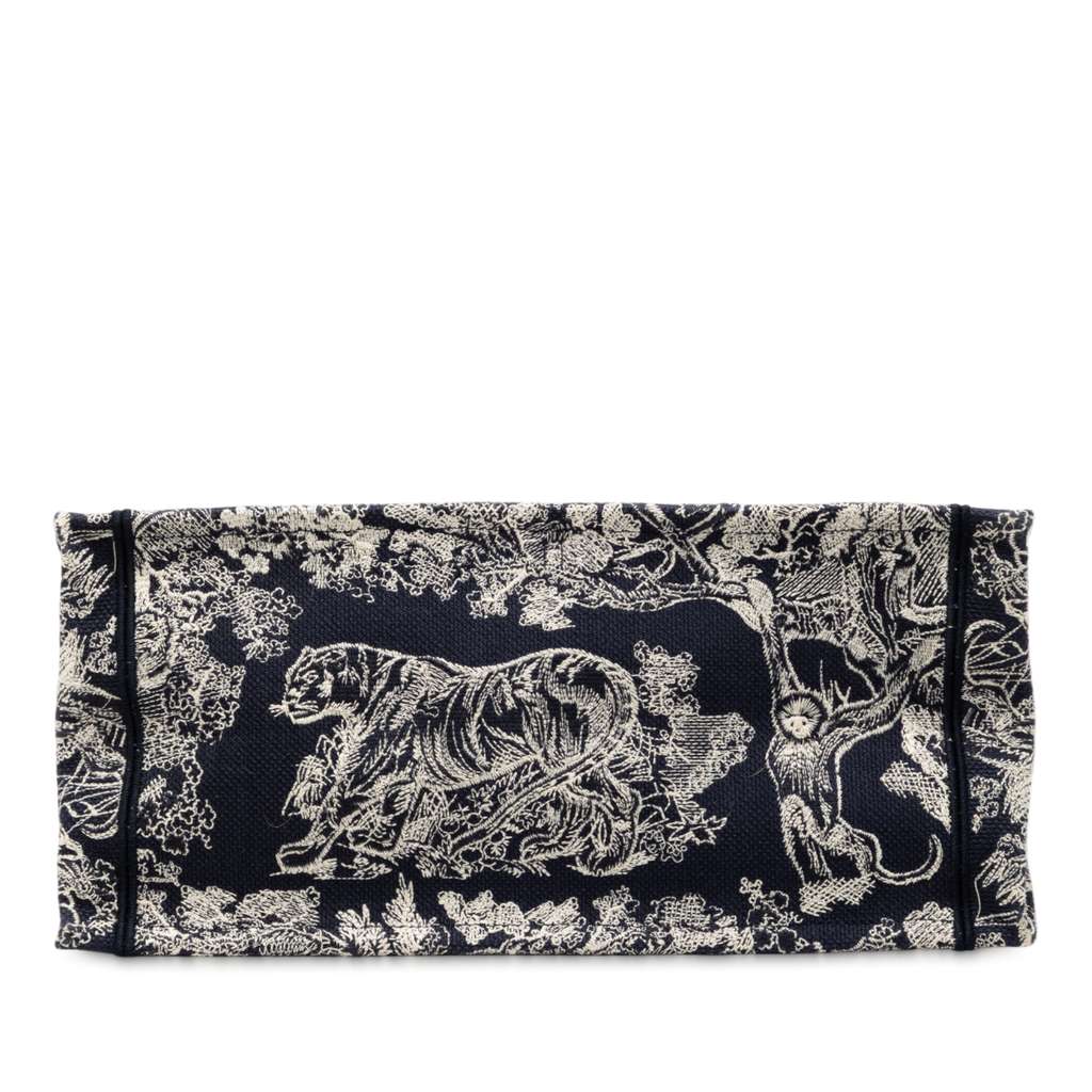 Dior Medium Canvas Embroidered Reverse Dioriviera Toile De Jouy Book Tote - 3