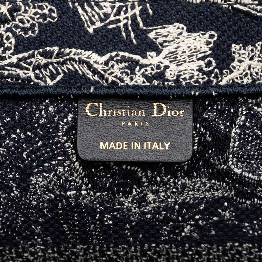 Dior Medium Canvas Embroidered Reverse Dioriviera Toile De Jouy Book Tote - 5