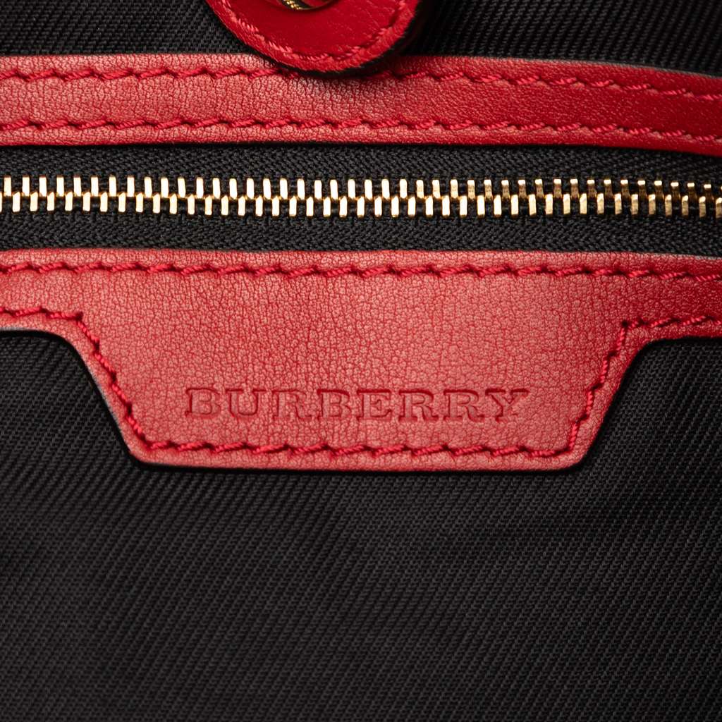 Burberry Small Haymarket Check Canvas and Leather Canterbury Tote - 5