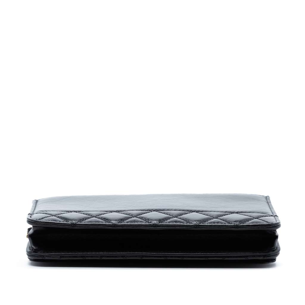 Chanel CC Shiny Aged Calfskin Wallet On Chain - 3