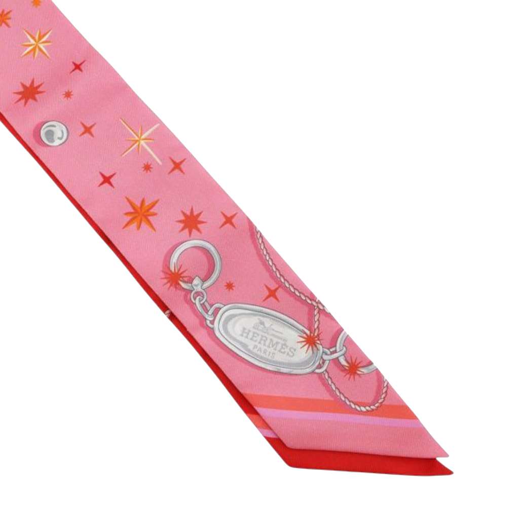 Hermès C'est La Fete Silk Twilly Scarf - 4