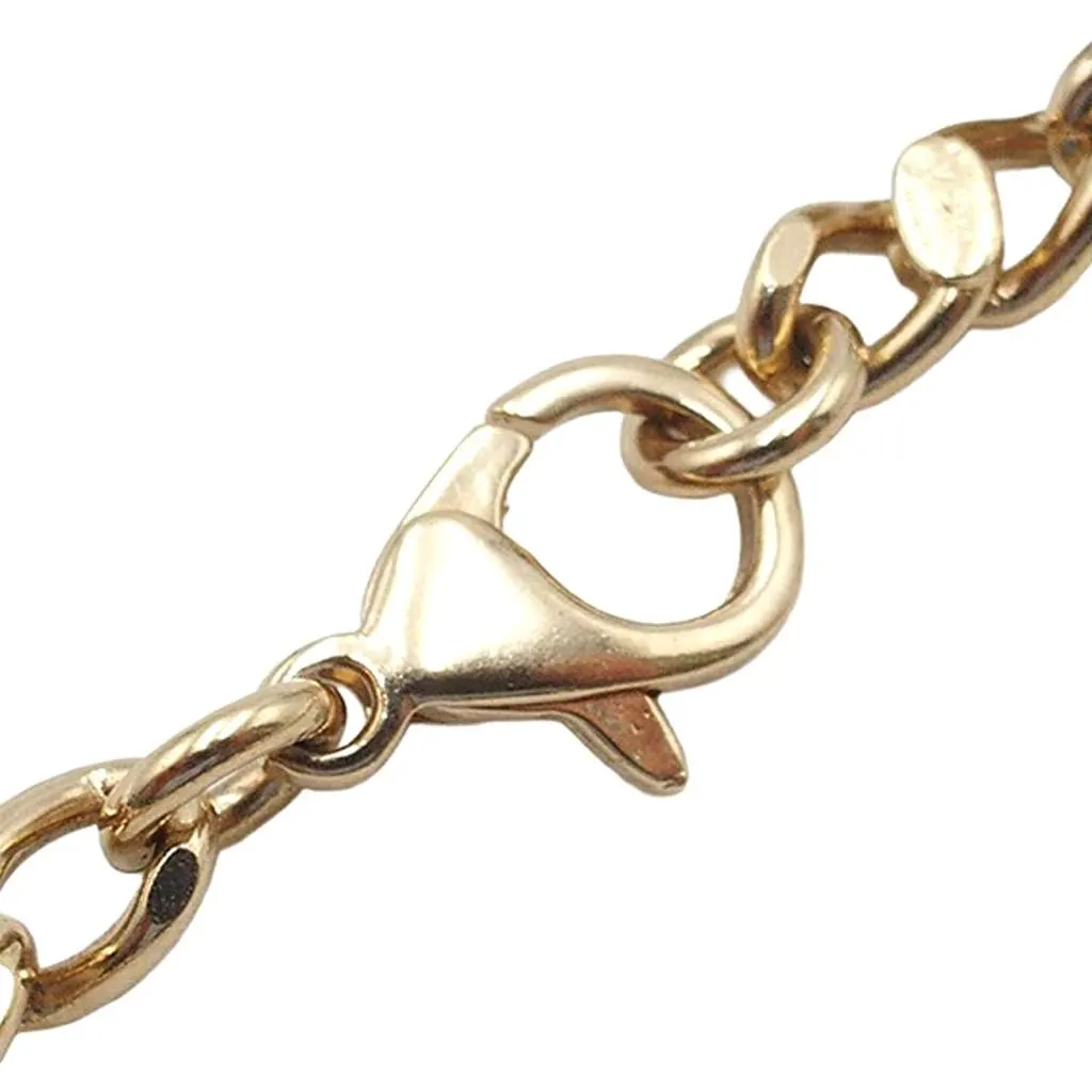 Chanel CC Gold Plated No 5 Perfume Bottle Charm Bracelet Gold Metal Good - Box View