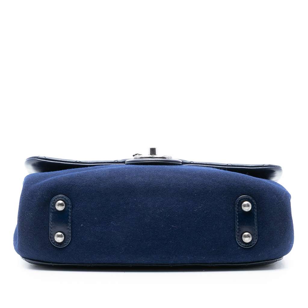 Chanel Paris Salzburg Quilted Glazed Calfskin and Felt Edelweiss Flower CC Flap - 3