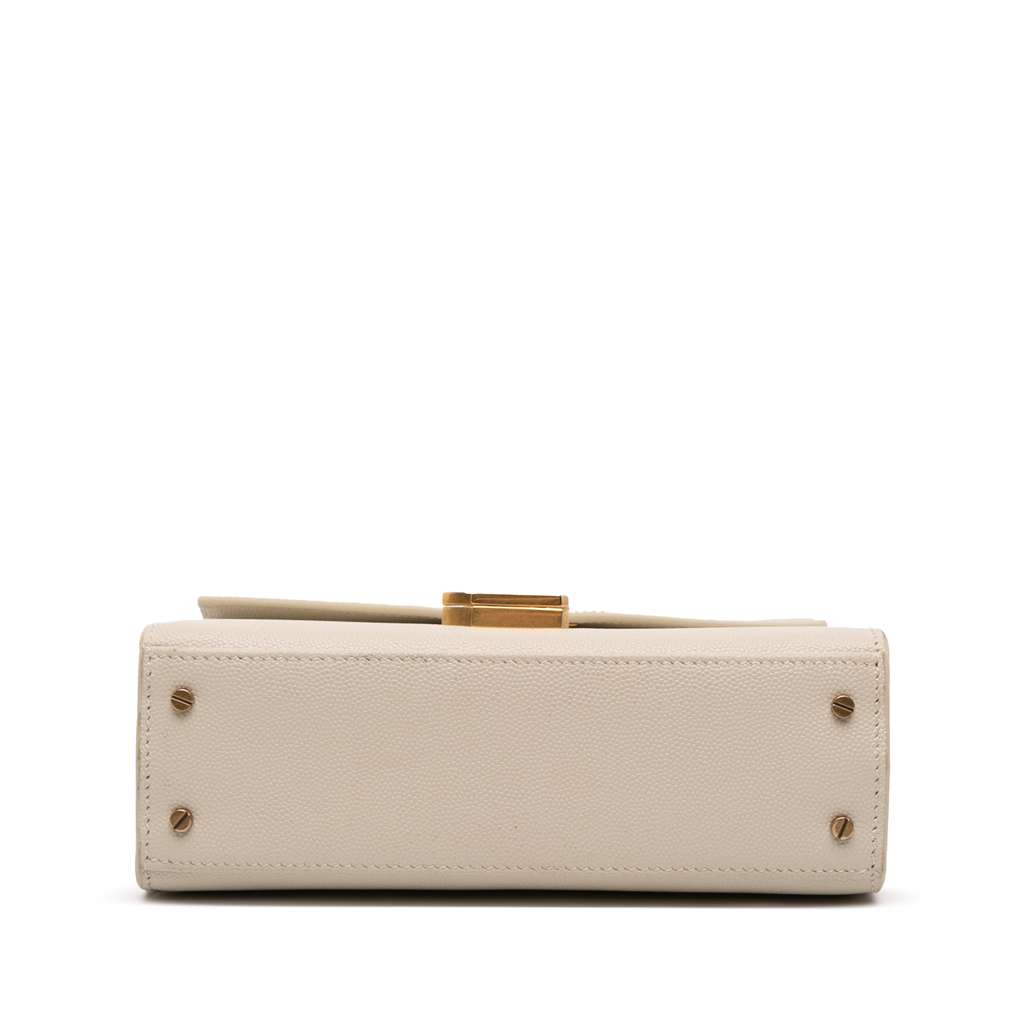 Saint Laurent Mini Grain de Poudre Monogram Cassandra Top Handle Bag - 3