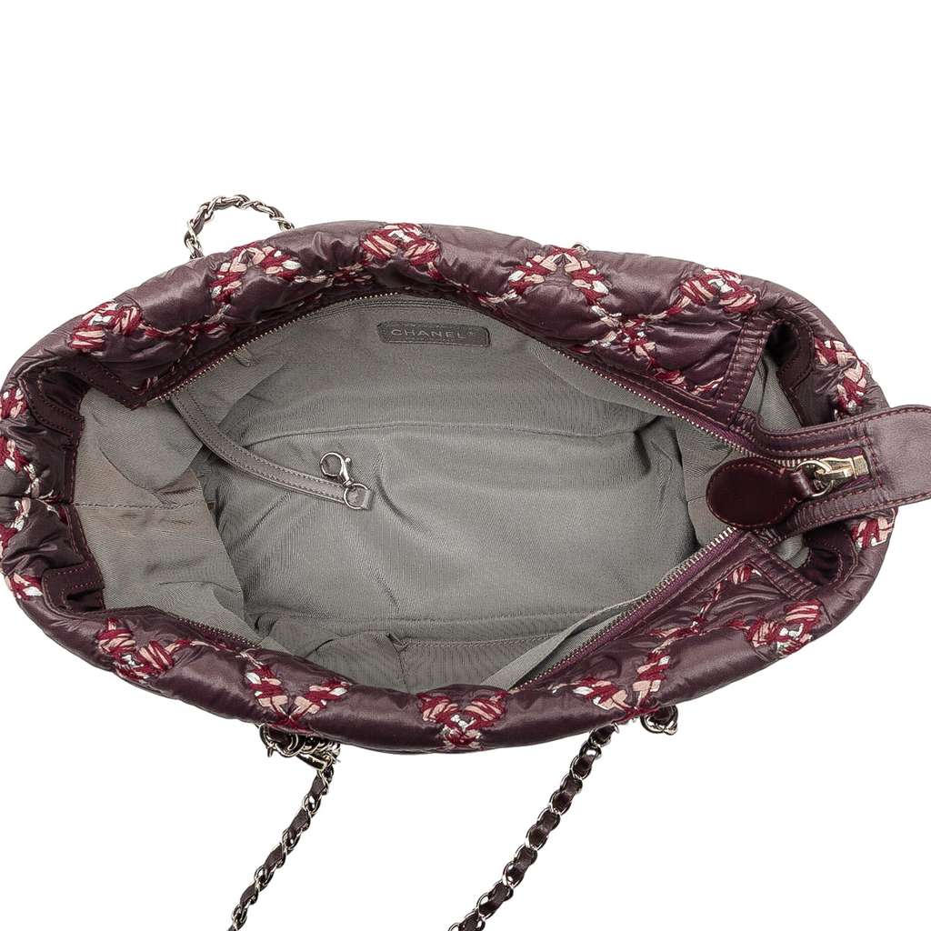 Chanel Paris Byzance Nylon Tweed On Stitch Shoulder Bag - 4