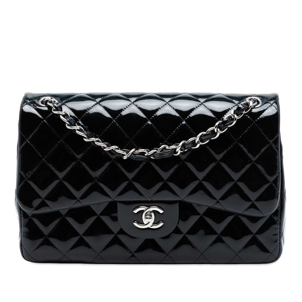 Chanel Jumbo Classic Patent Double Flap