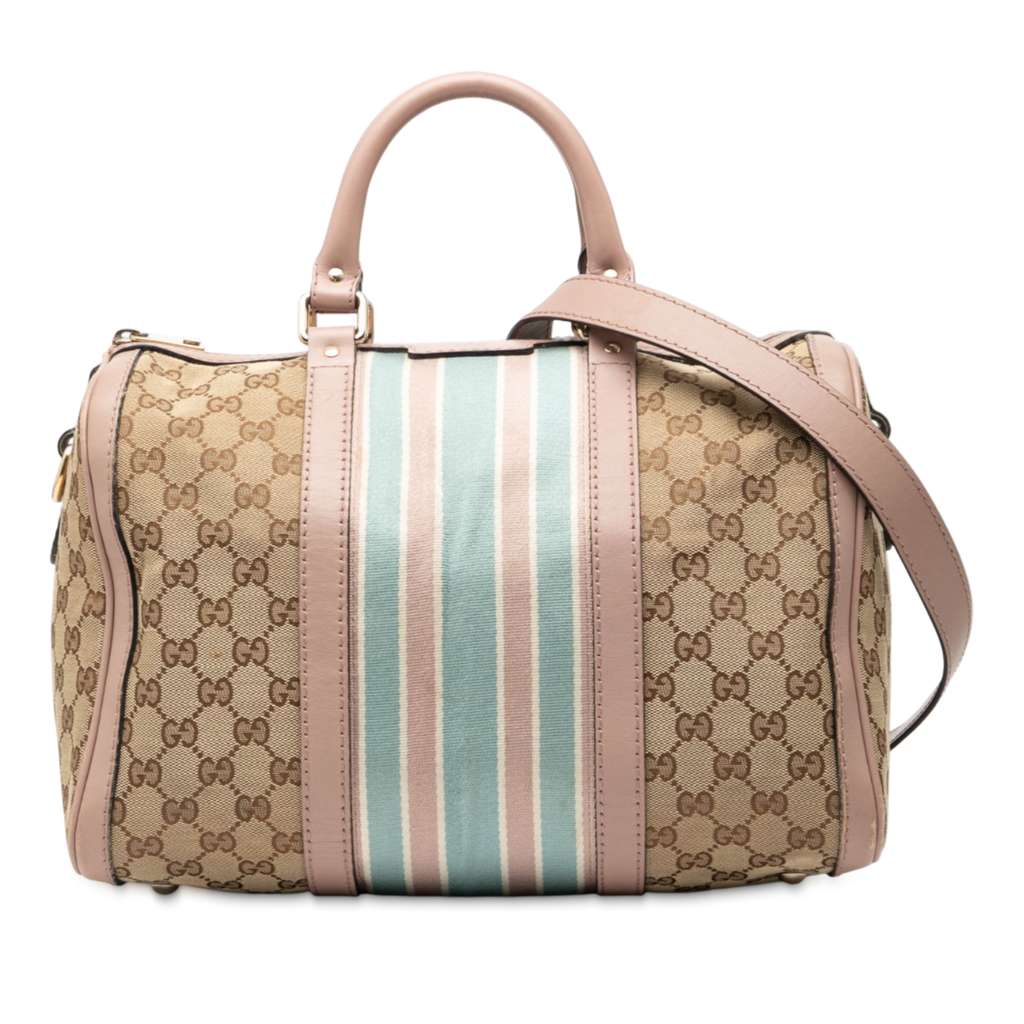 Gucci Medium GG Canvas Web Joy Boston Bag