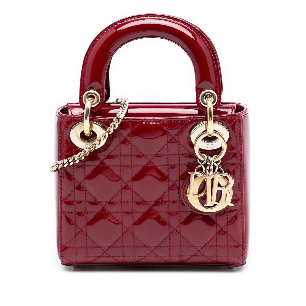 Dior Mini Patent Cannage Lady Dior