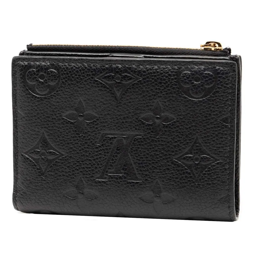 Louis Vuitton Monogram Empreinte Lisa Compact Wallet Black Leather Good - Back View