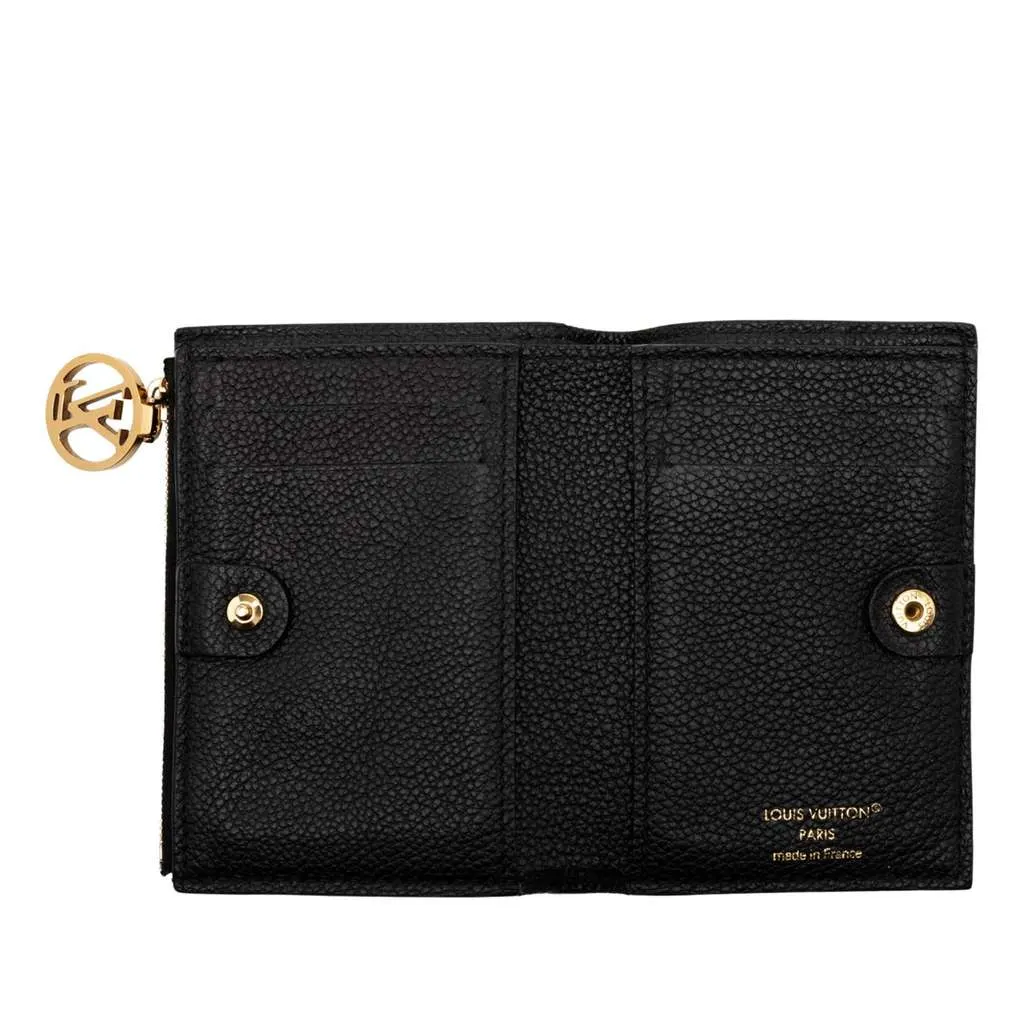 Louis Vuitton Monogram Empreinte Lisa Compact Wallet Black Leather Good - Model View
