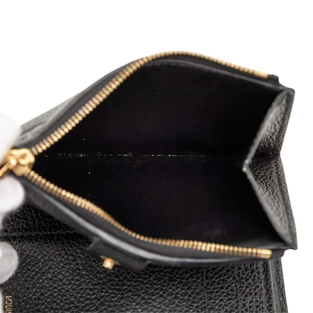 Louis Vuitton Monogram Empreinte Lisa Compact Wallet Black Leather Good - Box View