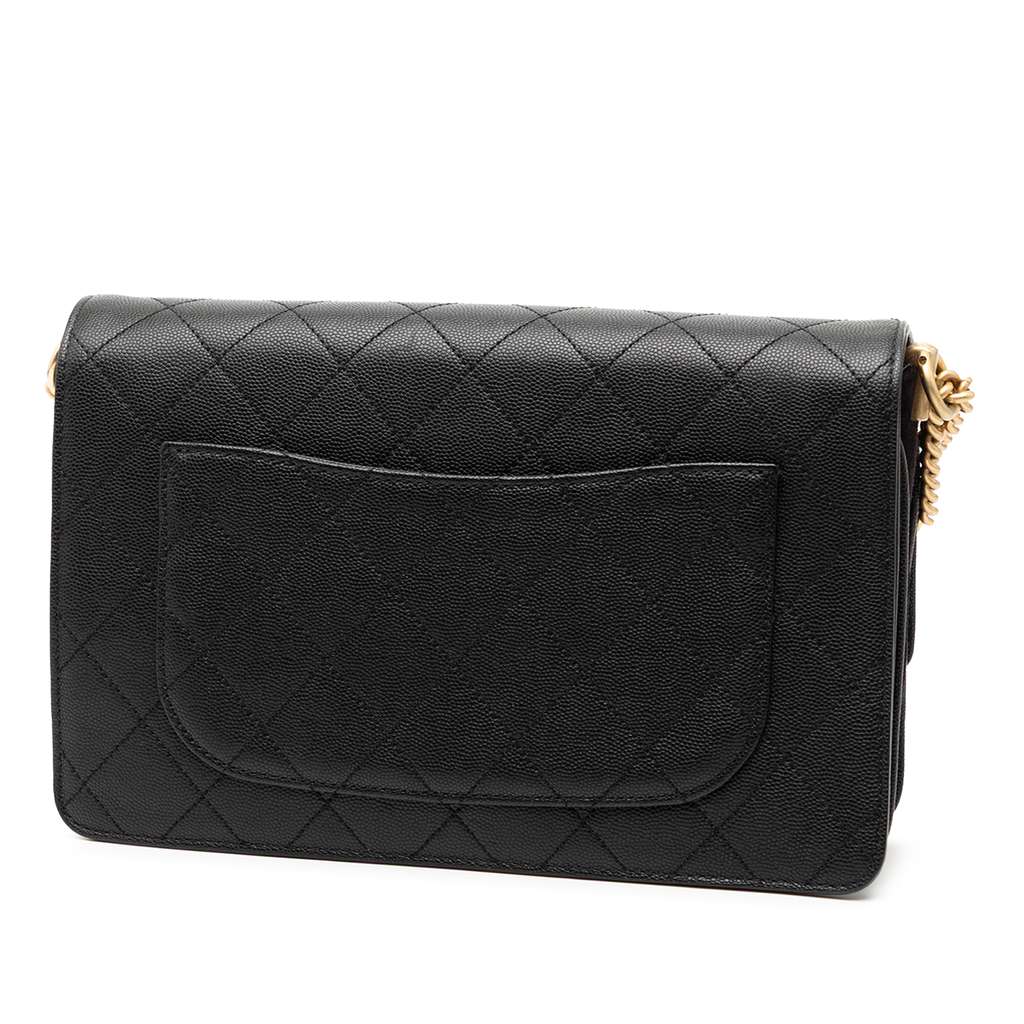 Chanel CC Stitched Caviar and Suede Lady Coco Flap - 2