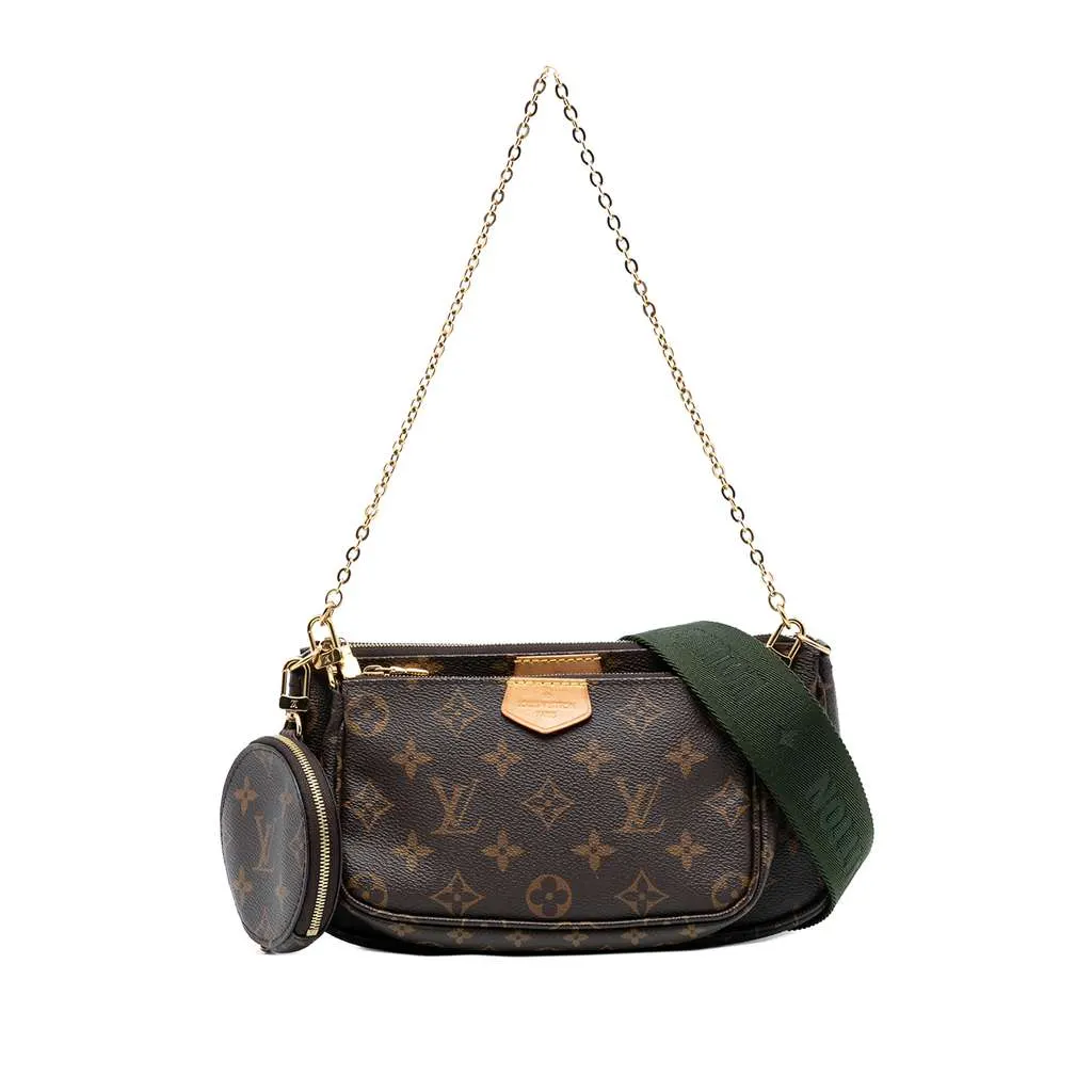 Louis Vuitton Monogram Multi Pochette Accessoires Brown Good - Front View