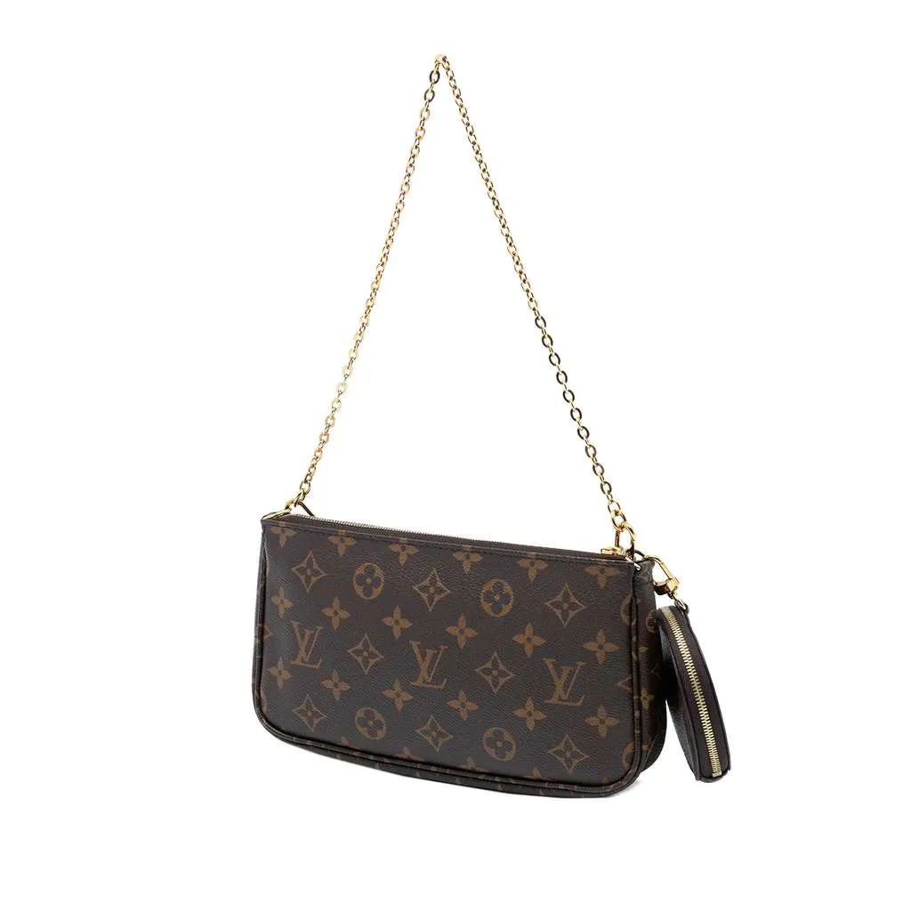 Louis Vuitton Monogram Multi Pochette Accessoires Brown Good - Back View