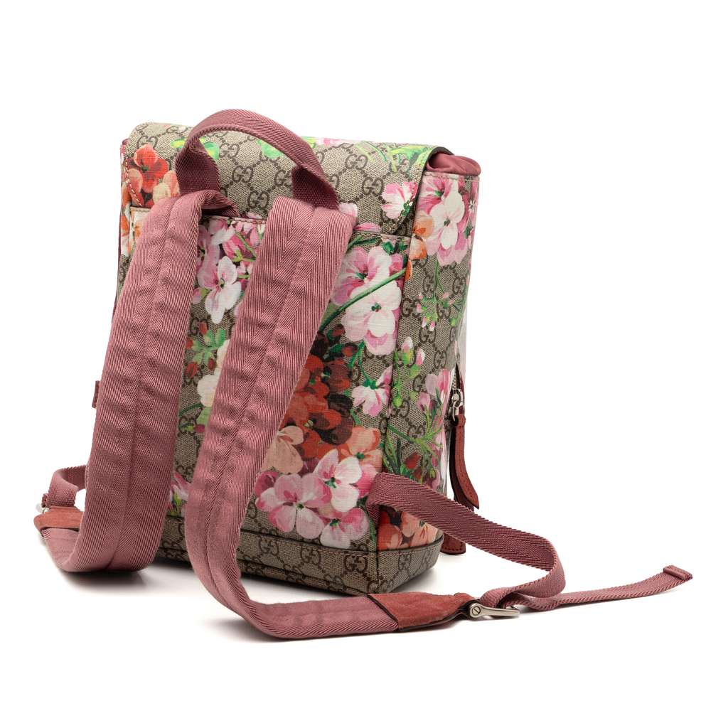 Gucci Small GG Supreme Blooms Single Buckle Backpack - 2