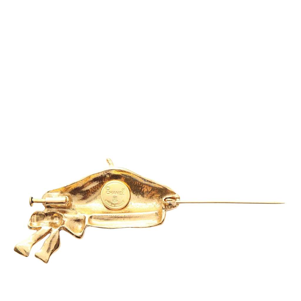 Chanel Gold Plated Beret Motif Brooch - 2