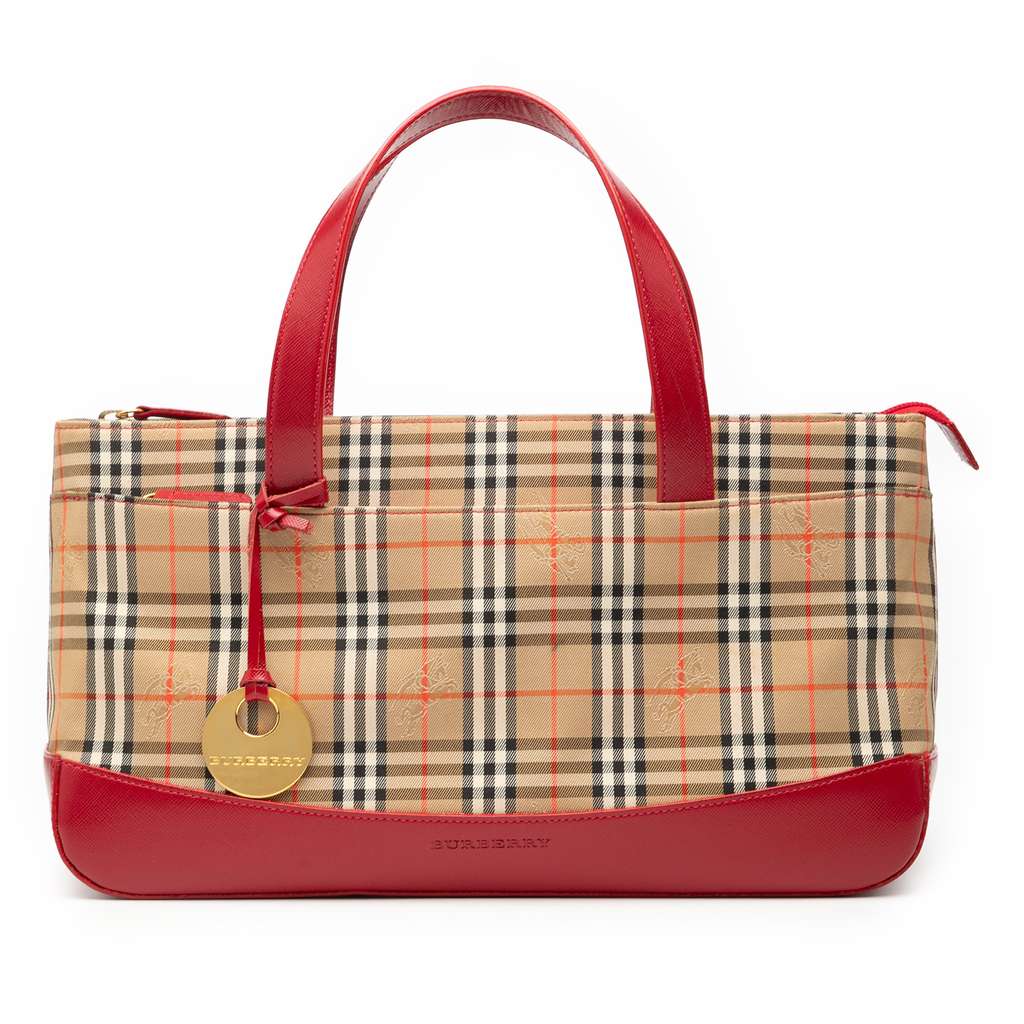 Burberry Haymarket Check Canvas Handbag