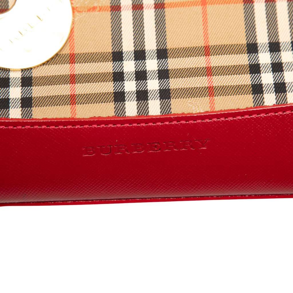 Burberry Haymarket Check Canvas Handbag - 5
