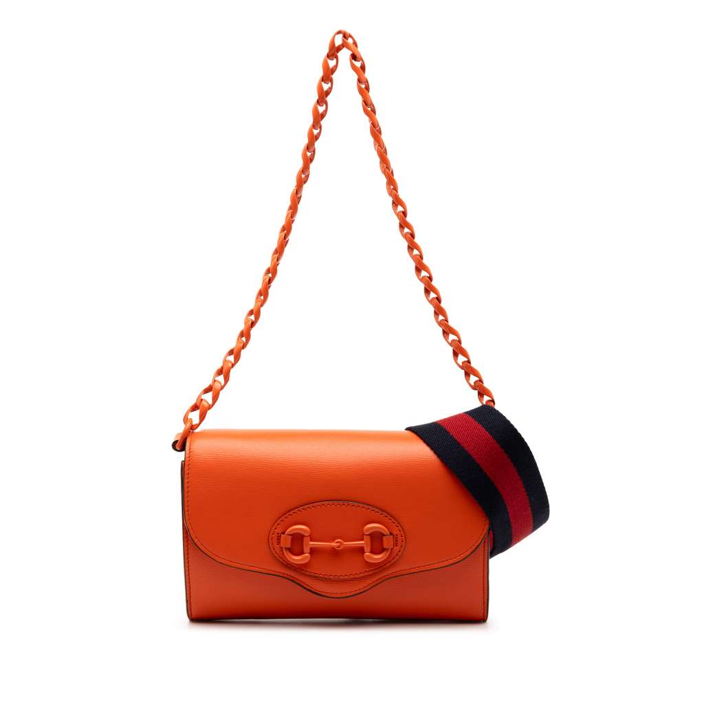 Gucci Mini Leather Horsebit 1955 Web Crossbody