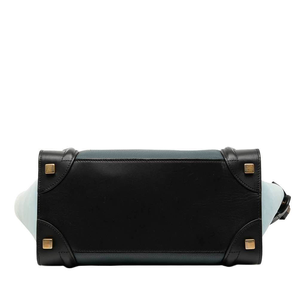 Celine Micro Tricolor Nubuck and Drummed Calfskin Luggage Tote - 3