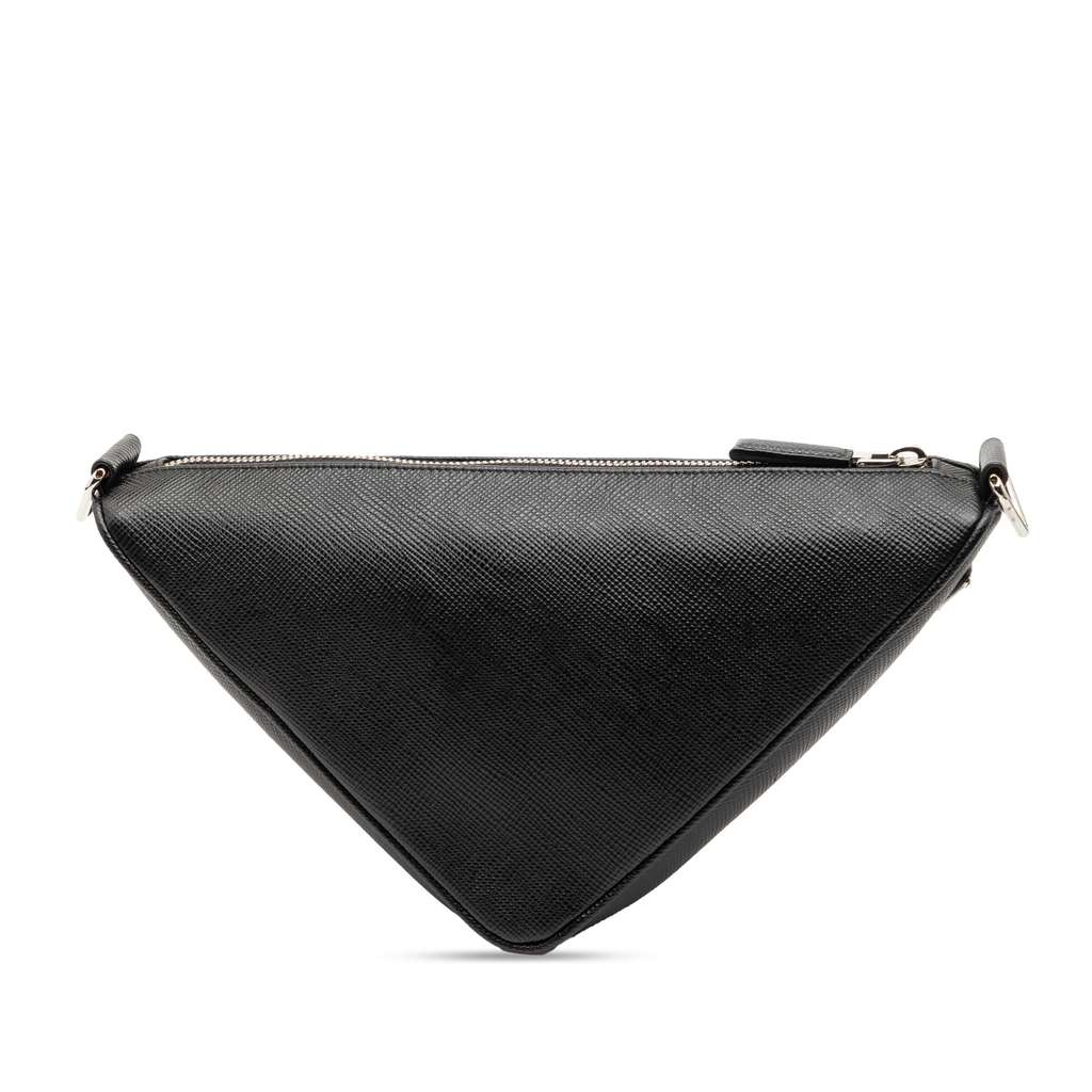 Prada Saffiano Triangle Logo Crossbody - 2