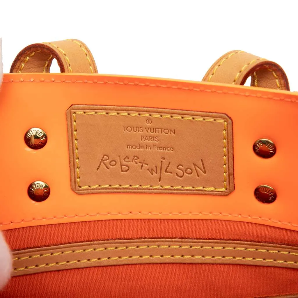 Louis Vuitton x Robert Wilson Monogram Vernis Fluo Reade PM Orange Leather Fair - Box View