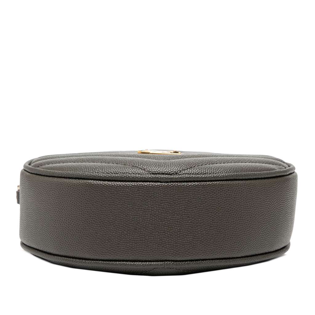 Saint Laurent Grain De Poudre Chevron Round Vinyle Camera Bag - 3