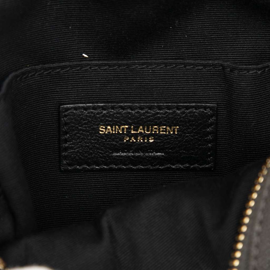 Saint Laurent Grain De Poudre Chevron Round Vinyle Camera Bag - 5