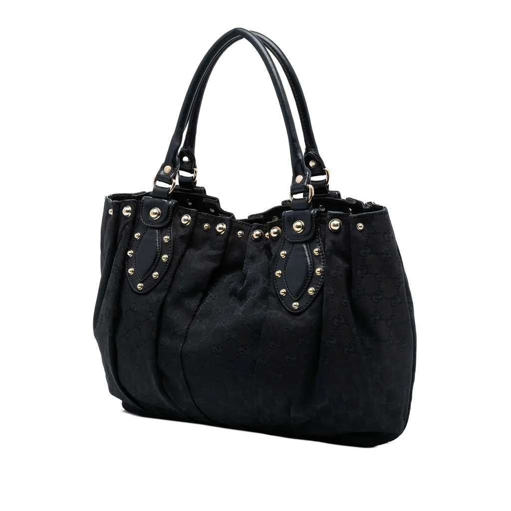 Gucci GG Canvas Pelham Tote Black Canvas Good - Back View