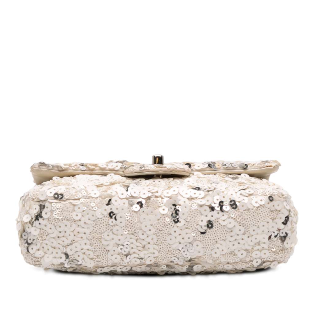 Chanel Mini Rectangular Classic Canvas Sequin Single Flap - 3