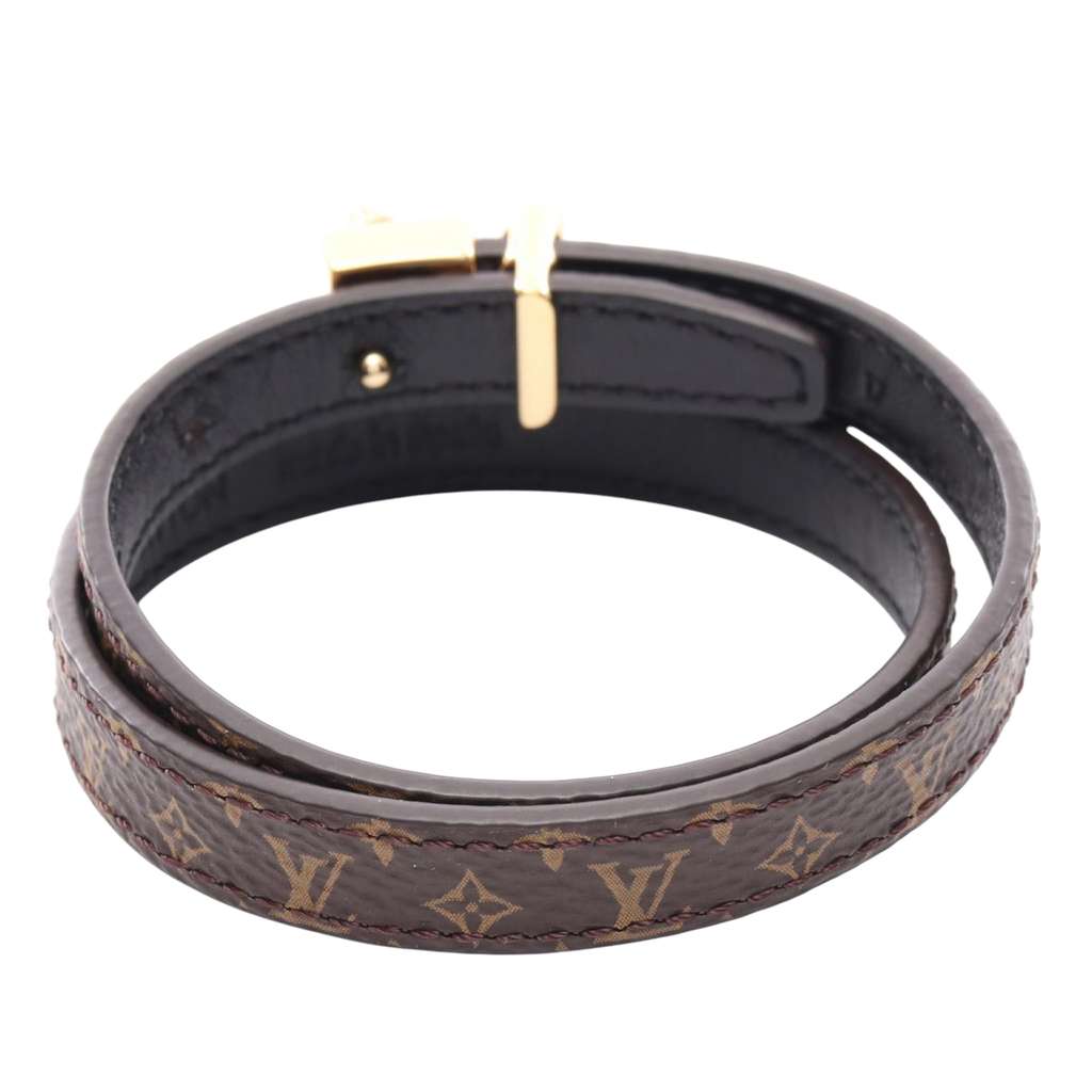 Louis Vuitton Monogram S Lock Double Tour Bracelet 17 - 2