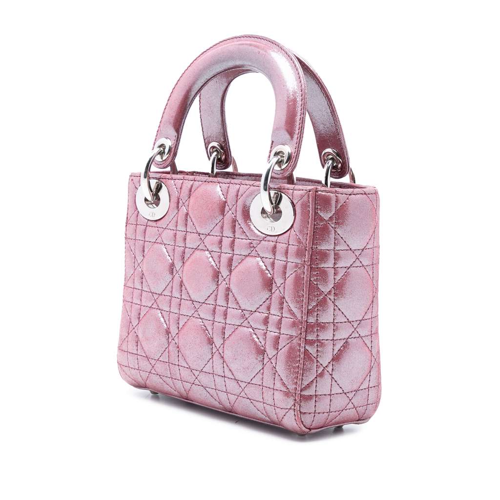 Dior Mini Iridescent Lambskin Cannage Lady Dior - 2