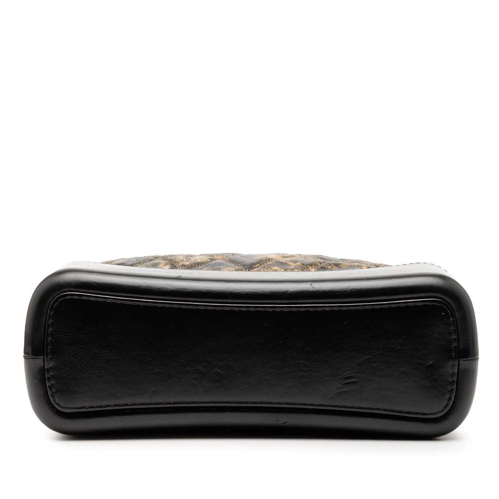 Chanel Medium Quilted Metallic Crumpled Goatskin Gabrielle Hobo - 3