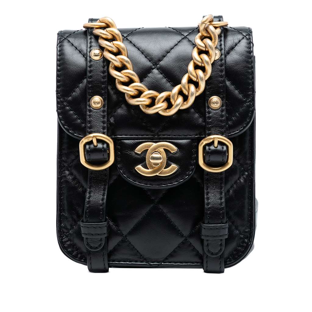 Chanel Mini Aged Calfskin City School Flap