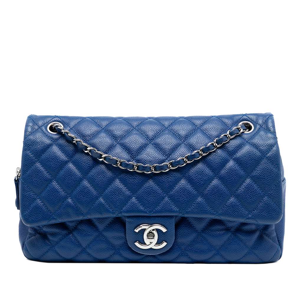 Chanel Jumbo Quilted Caviar Easy Flap