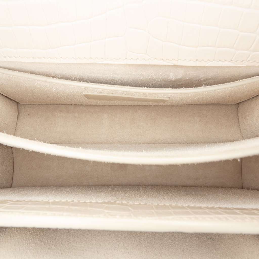 Saint Laurent Medium Croc Embossed Monogram Sunset Bag - 4