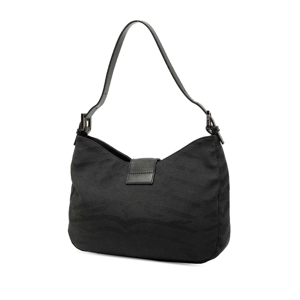 Fendi FF Zebra Print Canvas Shoulder Bag - 2