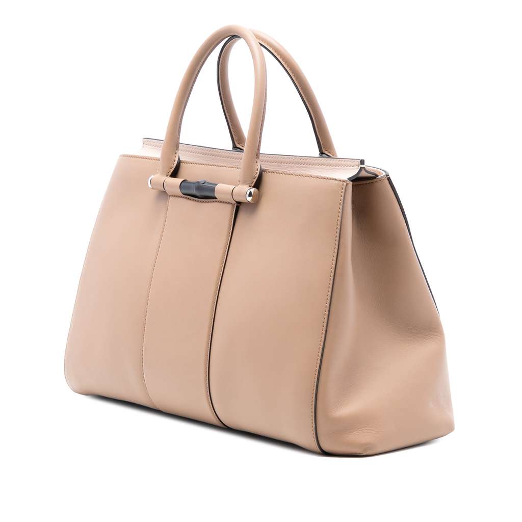 Gucci Leather Lady Bamboo Satchel - 2
