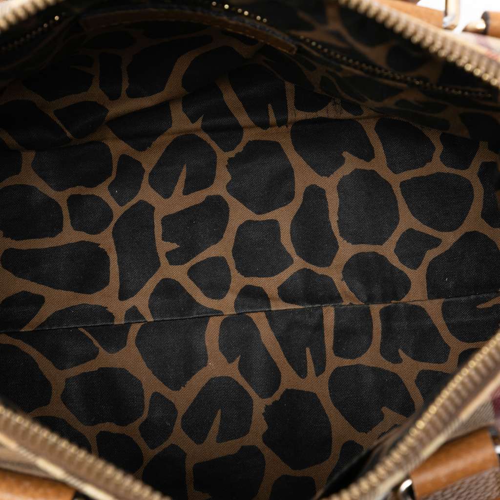 Burberry Small Haymarket Check Coated Canvas Animal Print Blaze Satchel - 4