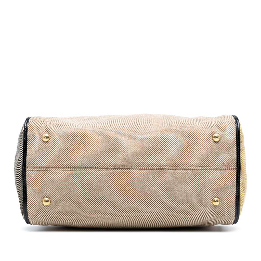 Fendi Canvas Colorblock Chameleon Satchel - 3