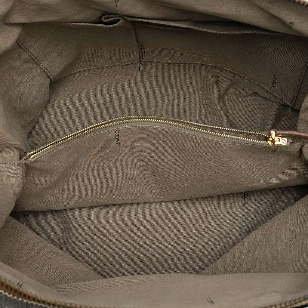 Fendi Canvas Colorblock Chameleon Satchel - 4