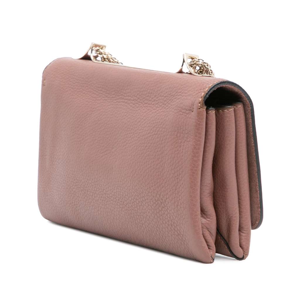 Valentino Leather Rockstud Va Va Voom Clutch on Chain - 2