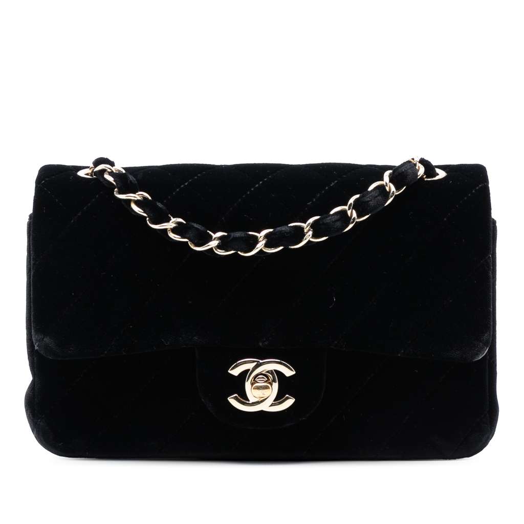 Chanel Mini Rectangular Classic Velvet Single Flap