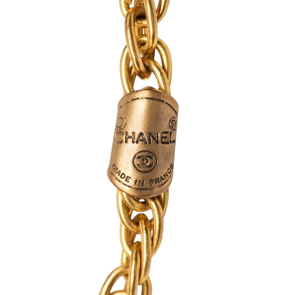 Chanel Gold Plated CC Medallion Pendant Necklace - 3