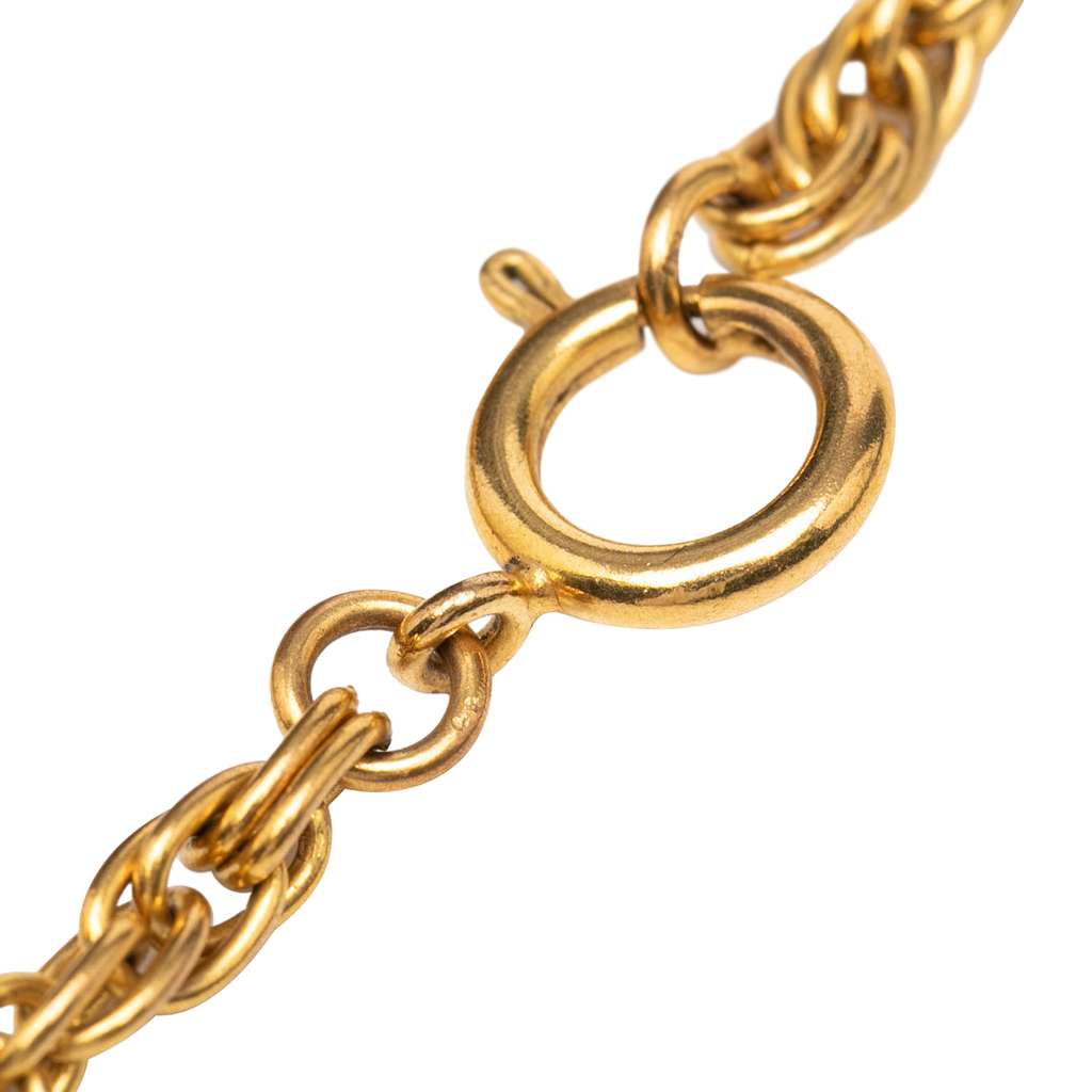 Chanel Gold Plated CC Medallion Pendant Necklace - 4