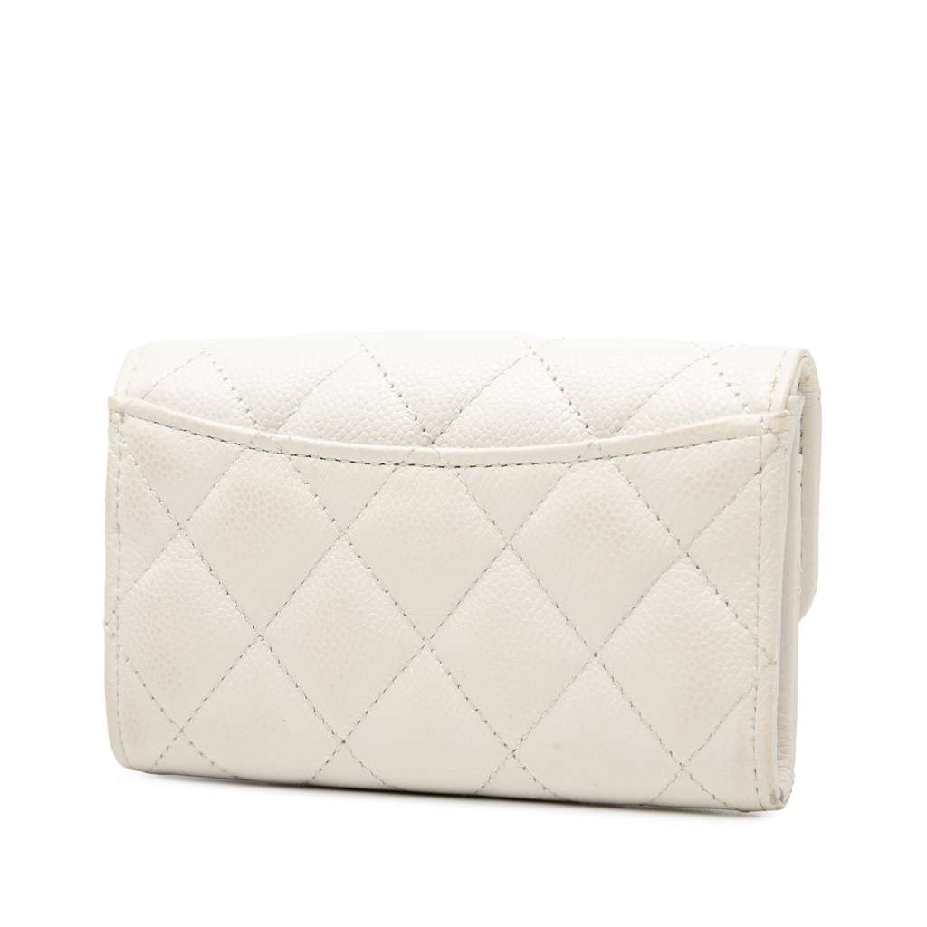 Chanel CC Quilted Caviar Flap Card Holder - 2
