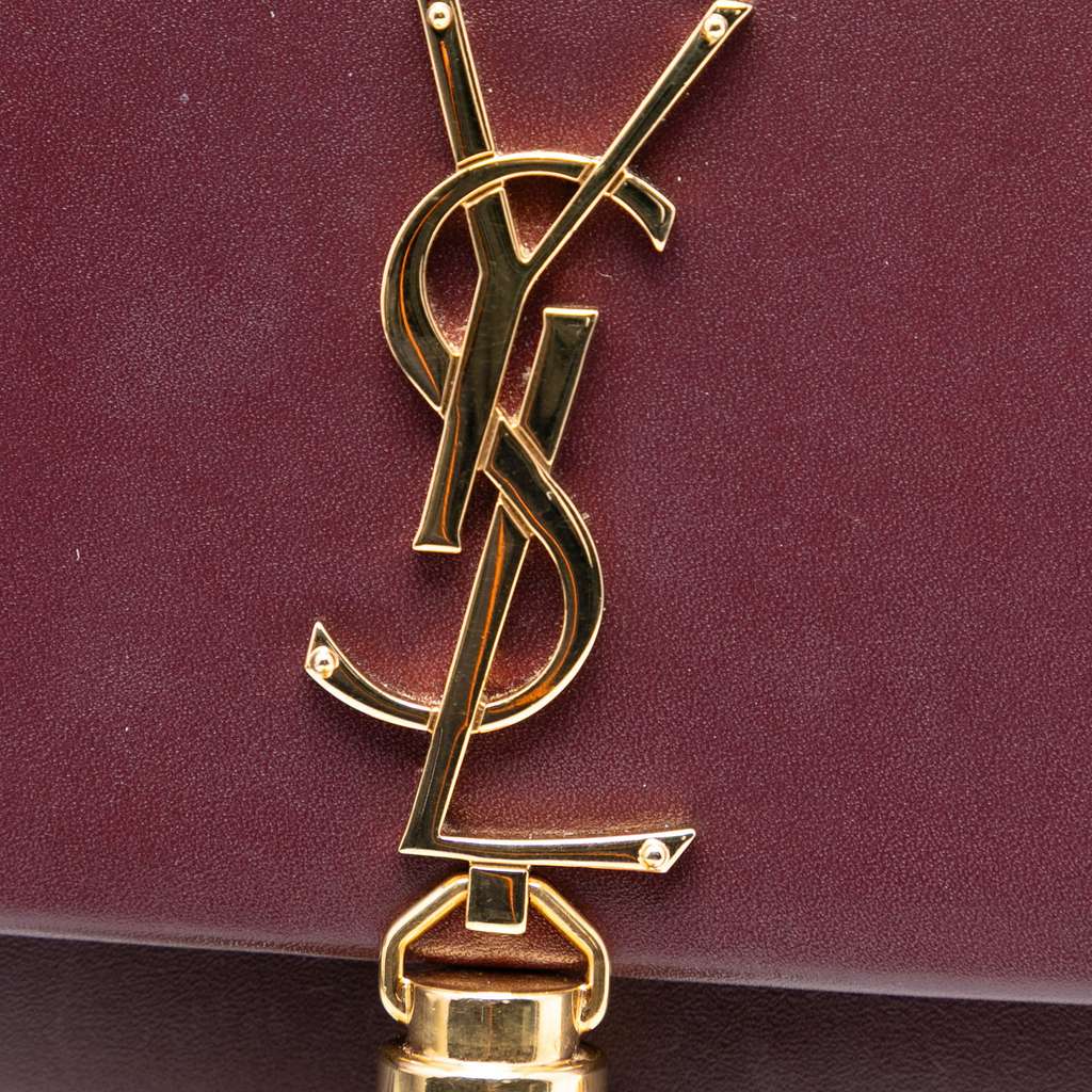 Saint Laurent Smooth Calfskin Monogram Kate Tassel Wallet on Chain - 5